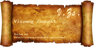 Viszmeg Zsanett névjegykártya